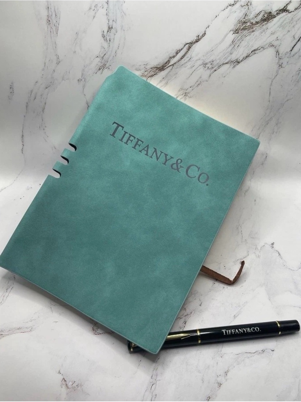 Tiffany & Co. Robin's Egg Blue Journal with Black Pen